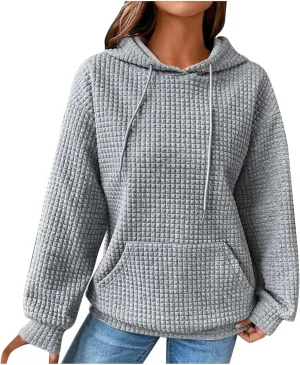 Hoodies for Women Trendy,Pullover Oversized Hooded Sweatshirts Y2k Long Sleeve Pullover Tops Fall Winter Clothes 2024