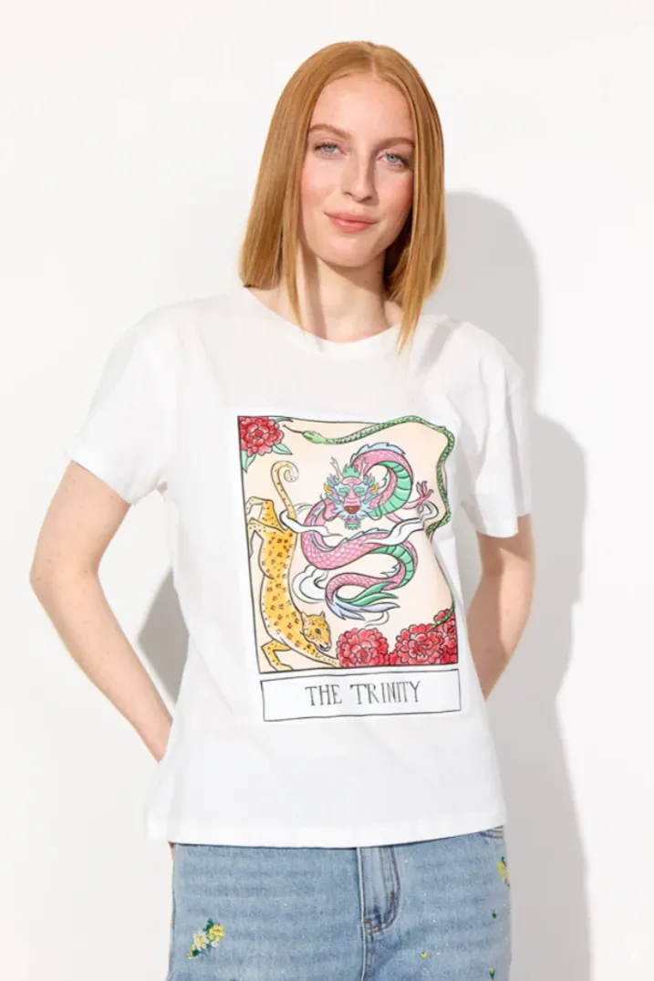 Hunkn - T-shirt - White - The trinity