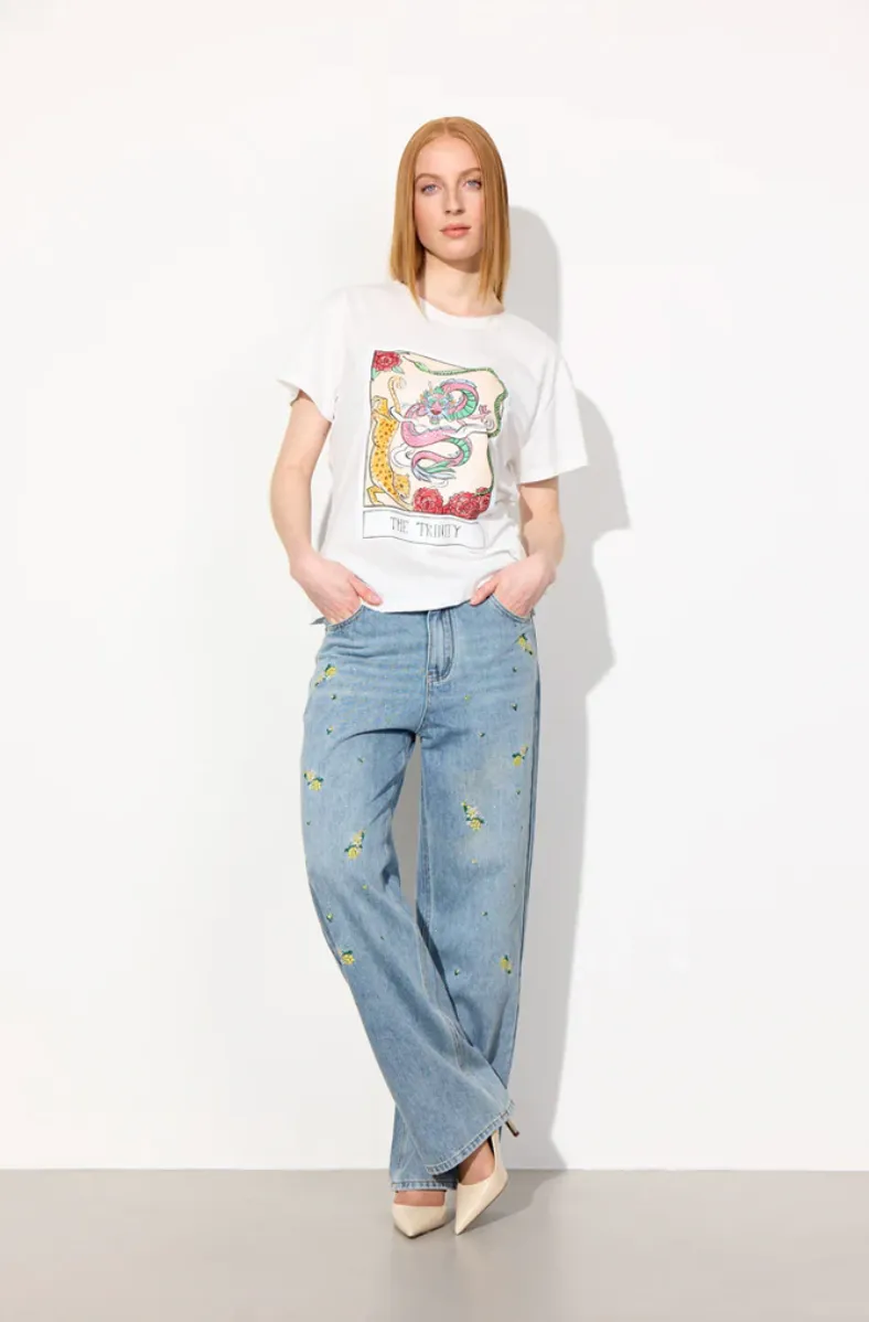 Hunkn - T-shirt - White - The trinity