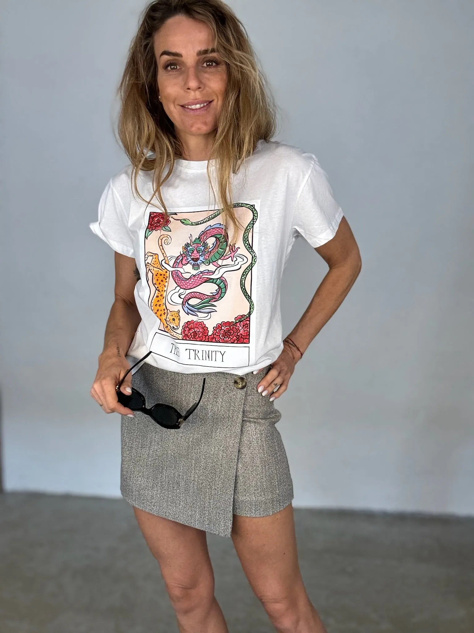 Hunkn - T-shirt - White - The trinity