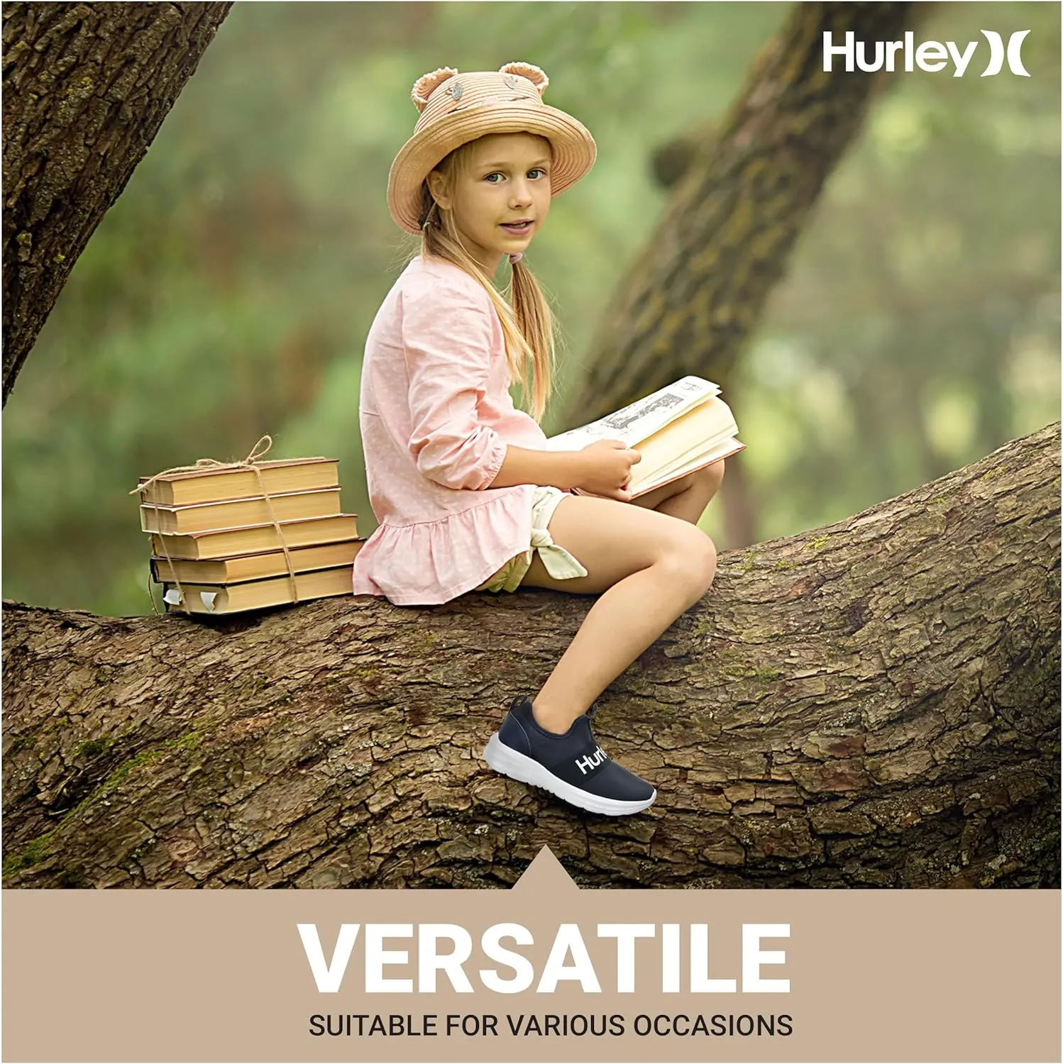 Hurley Camby Kids Slip On Canvas Sneakers ??Low Cut Skateboarding Shoes for Kids, Running, Walking, Breathable Sports Shoes for Boys and Girls