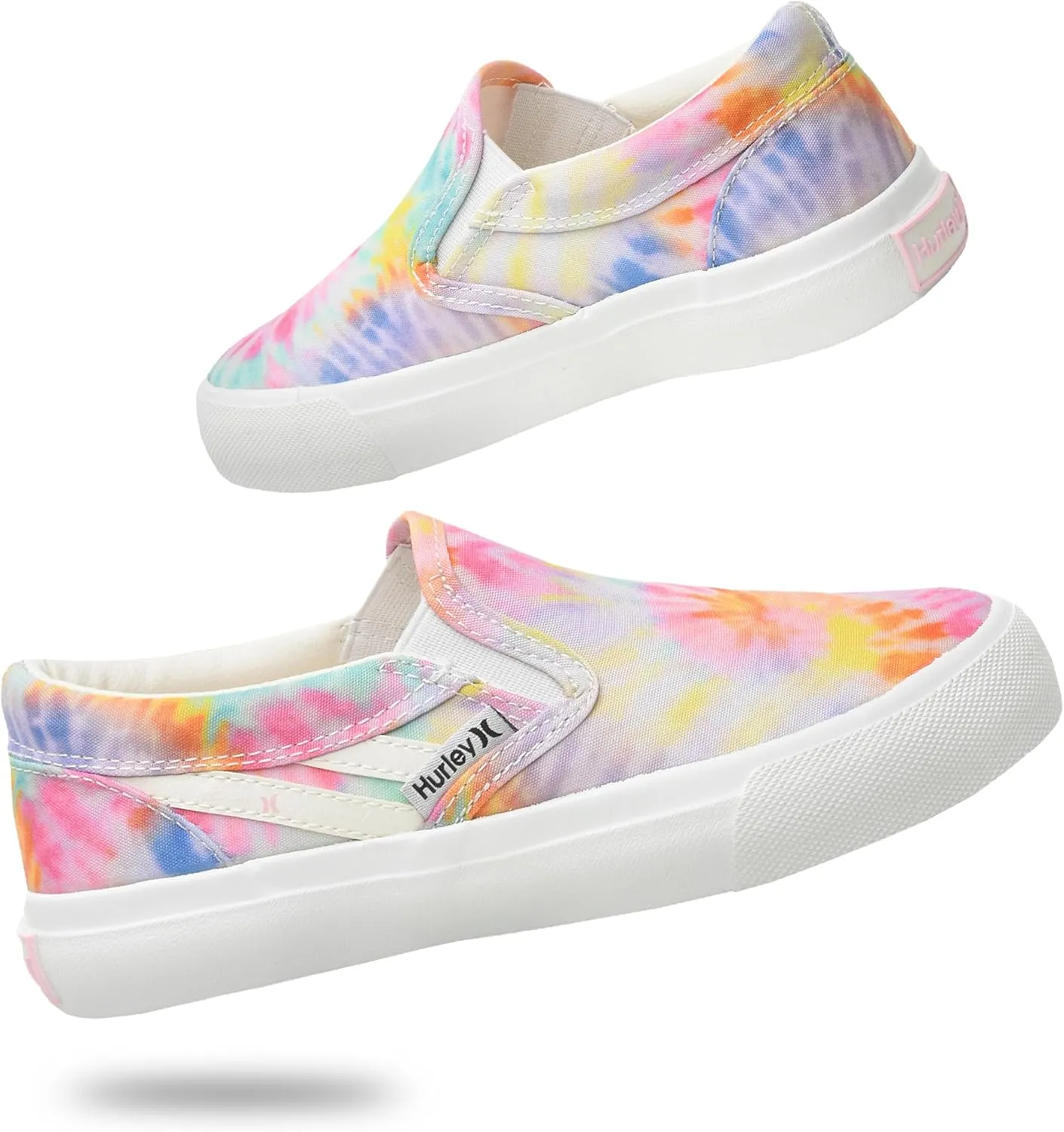 Hurley Kids Canvas Slip On Sneakers ??Low Cut Skateboarding Shoes for Kids, Sports Shoes for Boys and Girls, Casual Sneakers