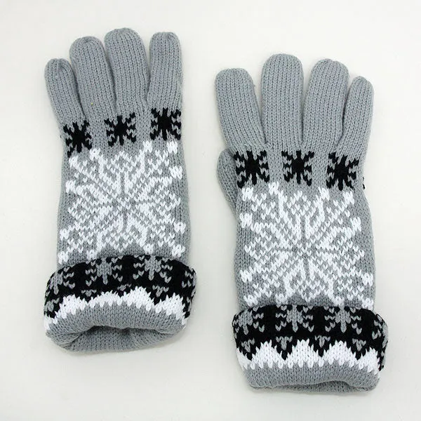 iLLASPARKZ Acrylic Snowflake Print Gloves