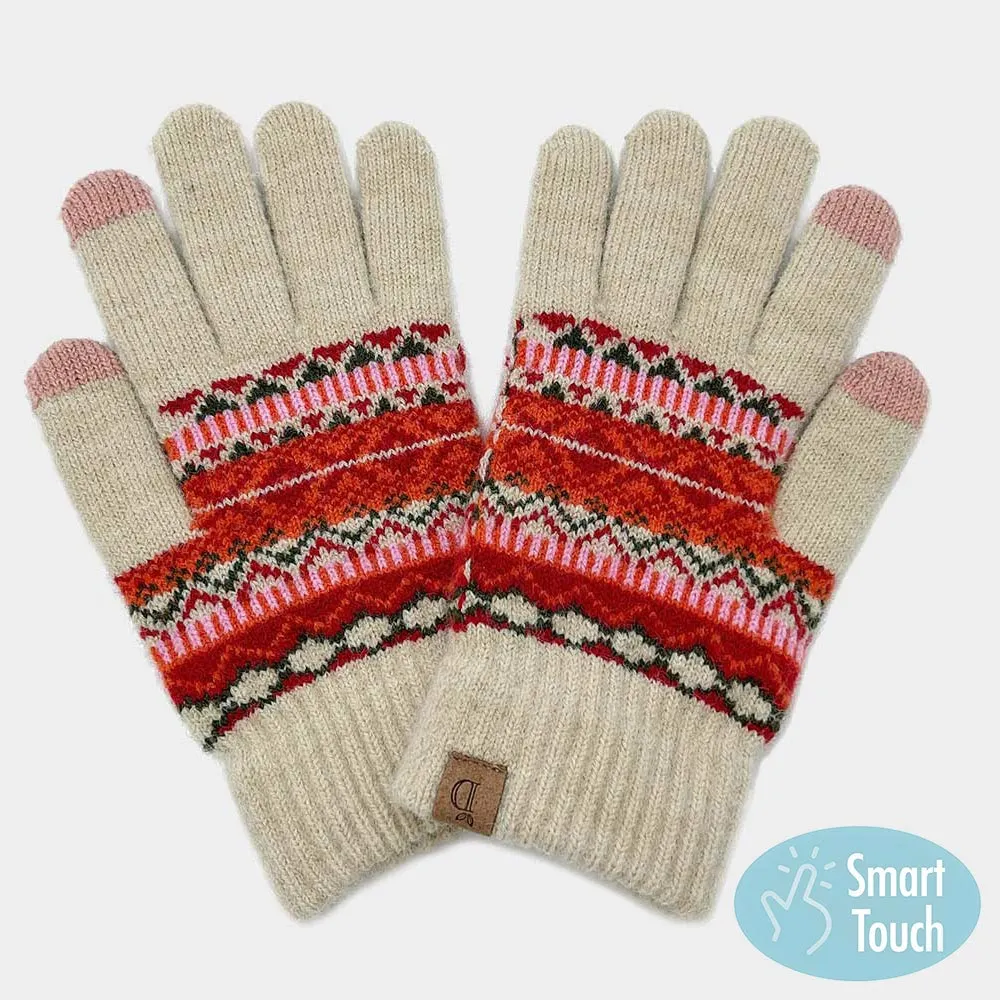 iLLASPARKZ Aztec Patterned Knit Smart Gloves