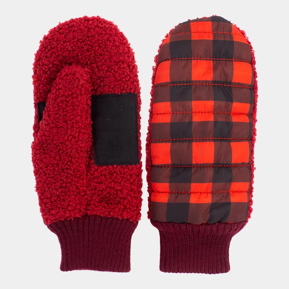 iLLASPARKZ Buffalo Check Plaid Puffer Gloves