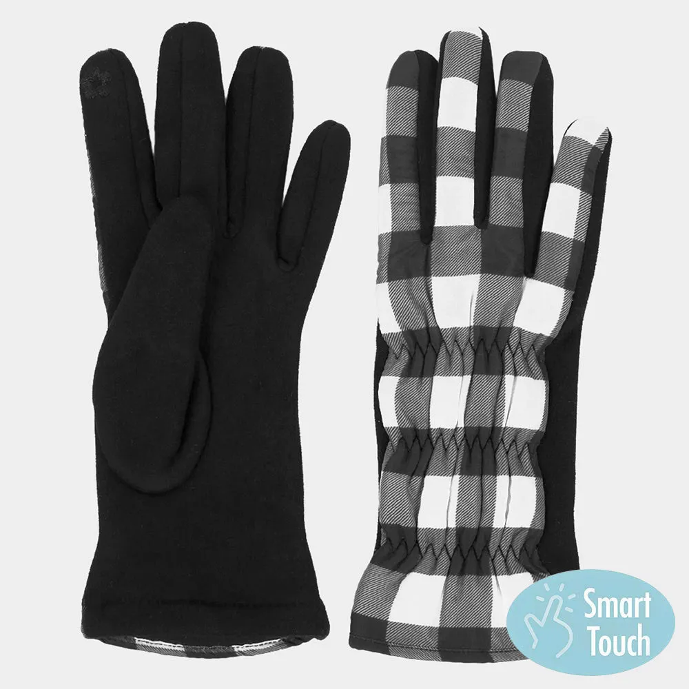iLLASPARKZ Buffalo Plaid Smart Touch Gloves