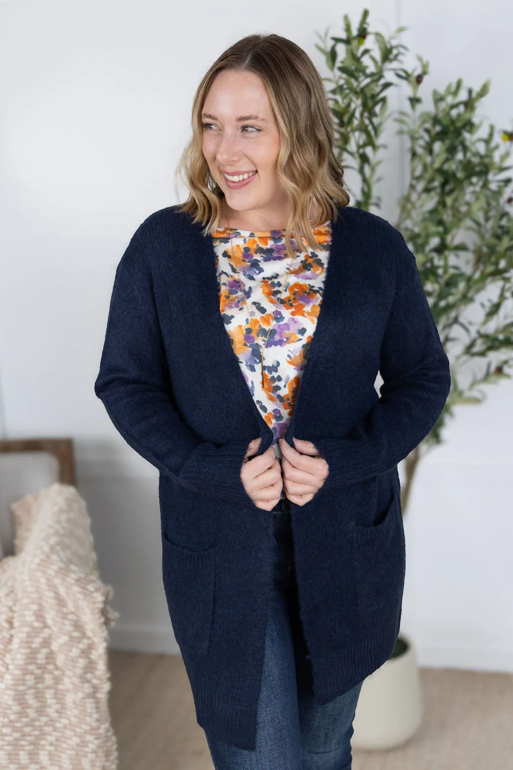 IN PRODUCTION Madison Cozy Cardigan - Navy