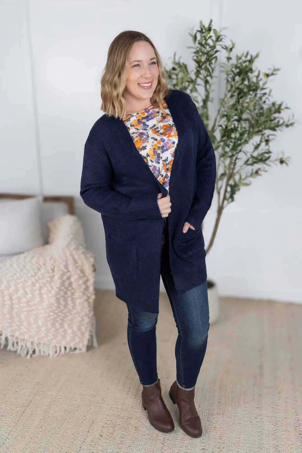 IN PRODUCTION Madison Cozy Cardigan - Navy