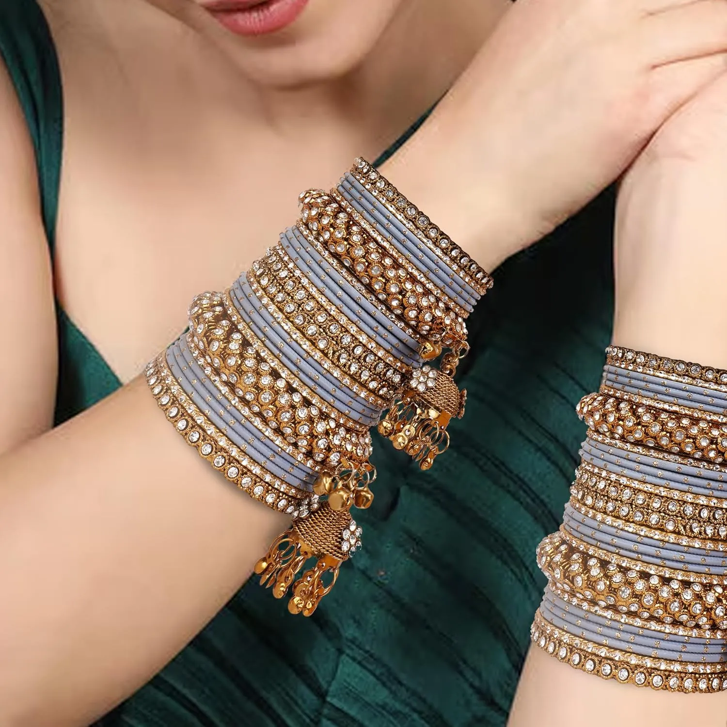 Indian Ethnic Partywear Handmade Bangles  Elegant Jewelry for Women, Perfect for Weddings, Festivals, and Everyday Wear