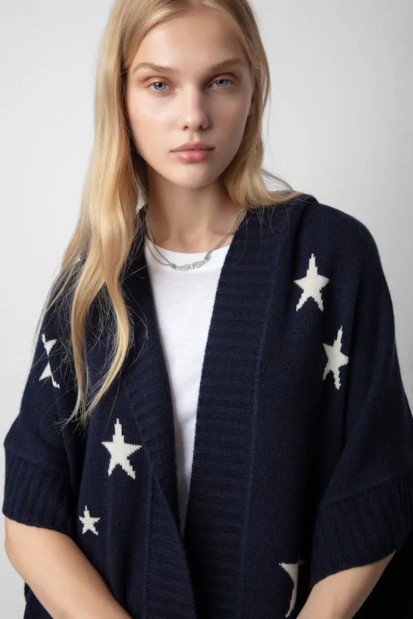 Inna Stars Cashmere Cardigan Encre
