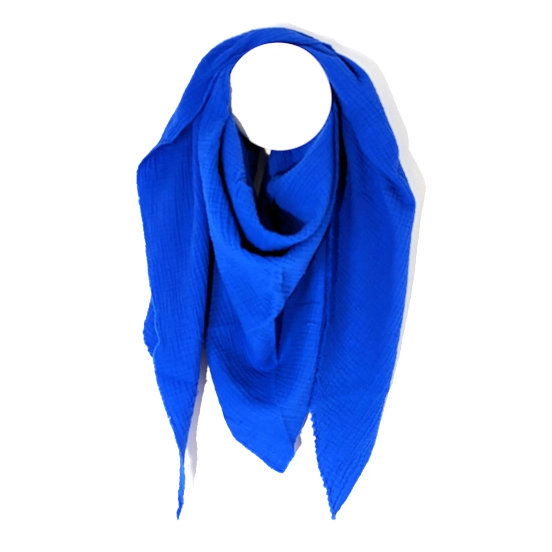 Italian cotton raw edge plain scarf