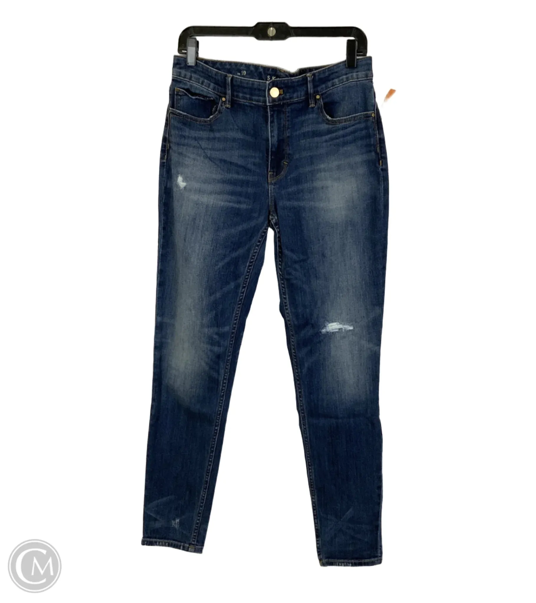 Jeans Skinny By White House Black Market In Blue Denim, Size: 10