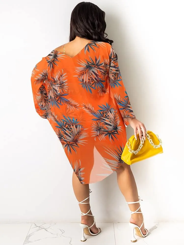KEYUFANG Women 3 Piece Vocation Outfits Summer Suit Floral Kimono Cardigans Beach Cover Up Crop Cami Top Short Set
