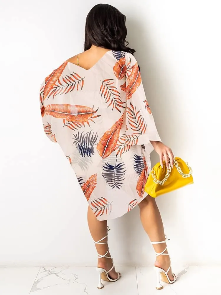 KEYUFANG Women 3 Piece Vocation Outfits Summer Suit Floral Kimono Cardigans Beach Cover Up Crop Cami Top Short Set