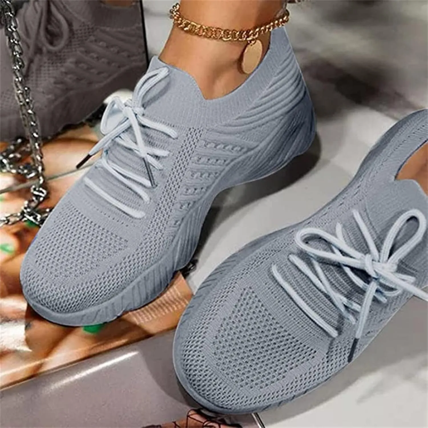 Ladmiple Shoes For Women Sneakers Slip On Athletic Walking Running Shoes Casual Mesh-Comfortable Tennis Workout Sneakers