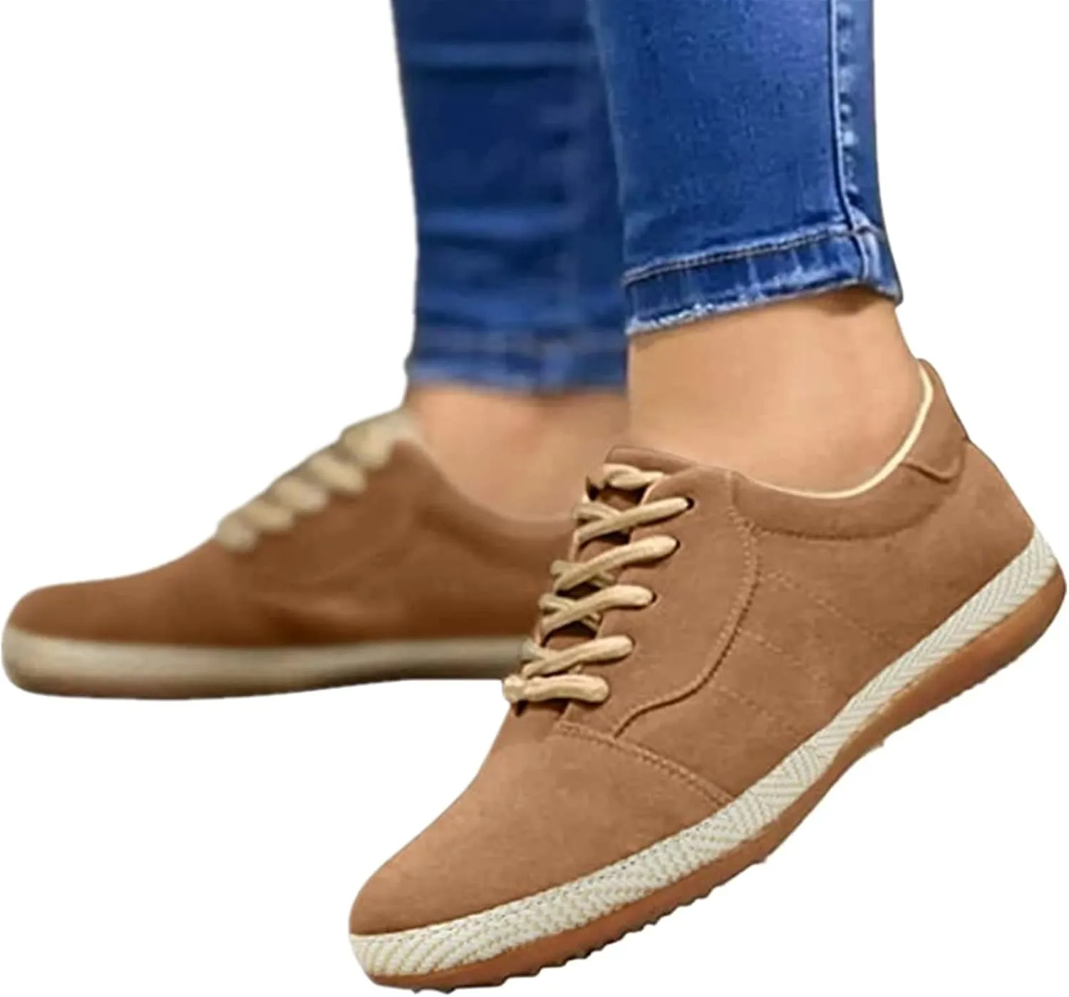 Ladmiple Shoes For Women Sneakers Slip Ons Lace ups Casual Leather Walking Shoes Summer Fashion Platform Flats Loafers