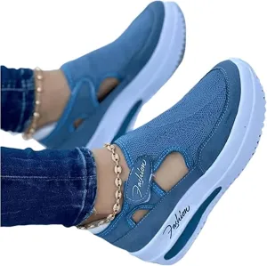 Ladmiple Shoes For Women Sneakers Trendy Low Top Lace Up Fashion Dressy Casual Summer Slip On Platform Walking Shoes