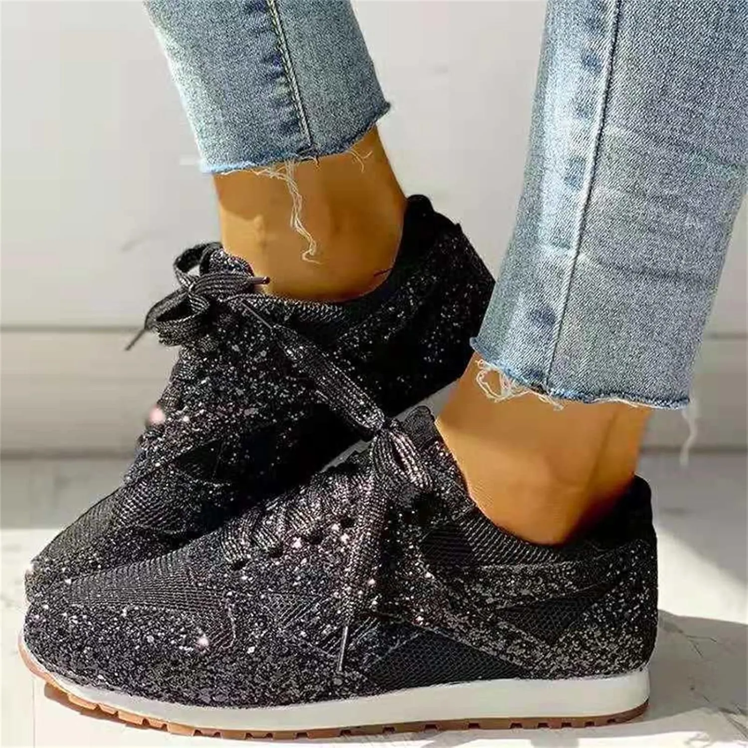 Ladmiple Shoes For Women Sneakers Trendy Walking Running Shoes Athletic Non Slip Fashion Slip On Comfort Platform Shoes