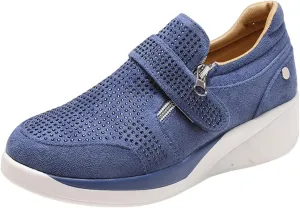 Ladmiple Shoes For Women Sneakers Trendy Walking Shoes Daily Comfy Running Tennis Shoes Slip On Fashion Platform Sneaker