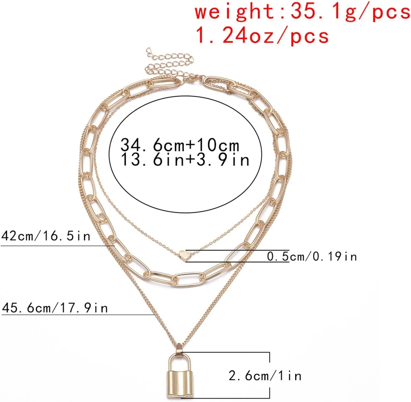 Layered Choker Necklaces for Women, Layered Necklaces for Women Geometric Love Multilayer Chain Pendant Chain Necklaces Women Jewelry, 3 Layers