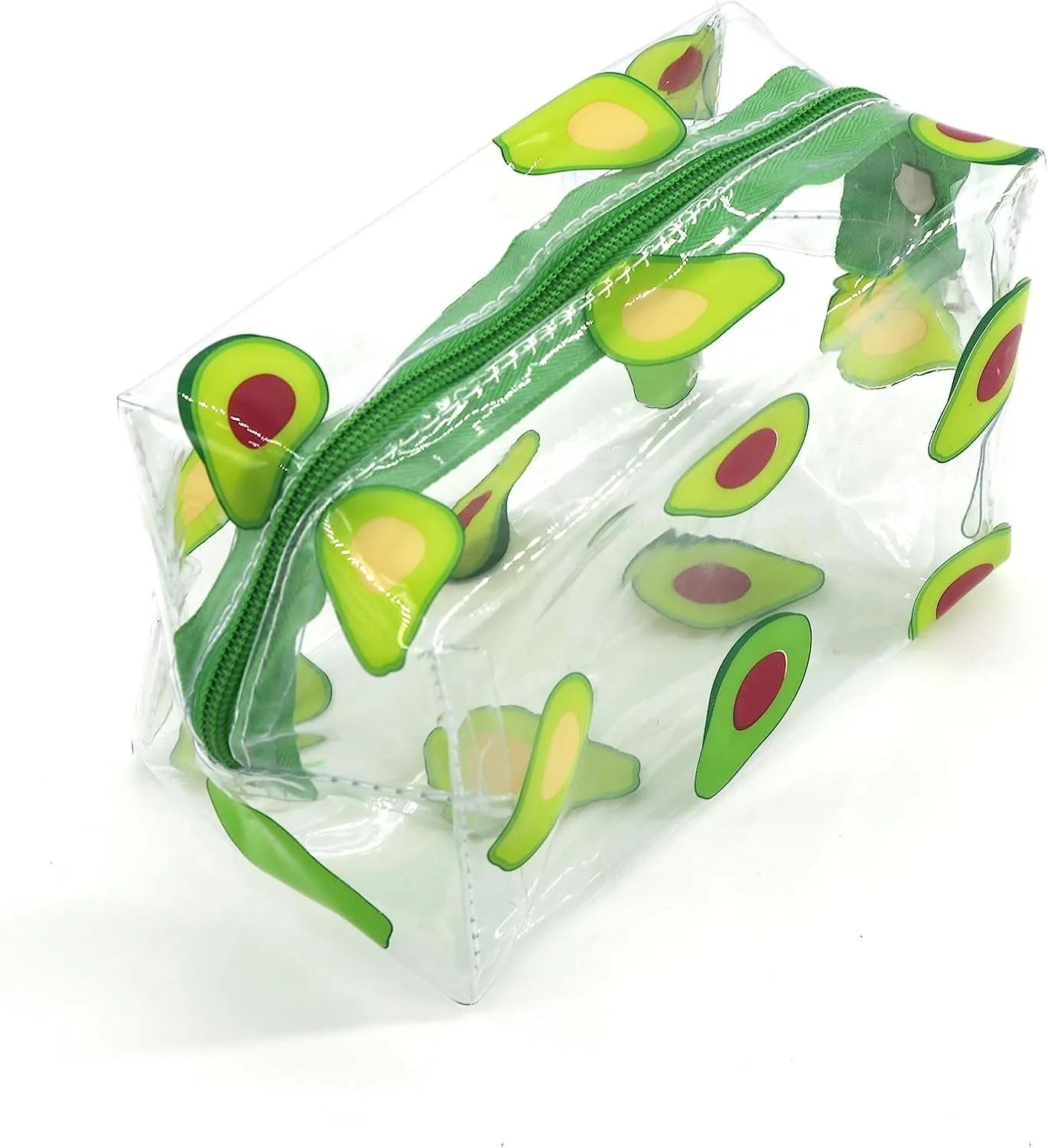 Leadigol Cute Makeup Bags Avocado Cosmetic Bag,Fruit Cosmetic Bag Zippered Pouches,Makeup Case Portable Waterproof Toiletry Organizer,for Travel Vacation