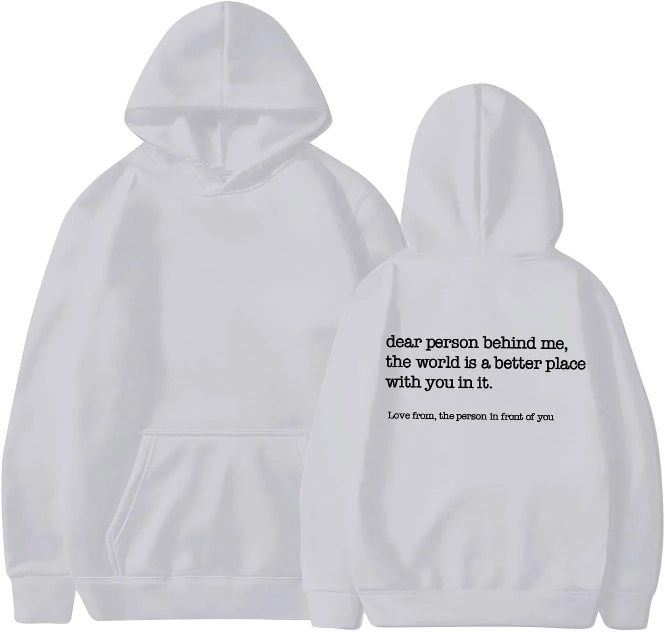 Letter Printed Hoodies for Women 2024 Long Sleeve Trendy Loose Sweatshirt Drawstring Thermal Oversized Pullover Top