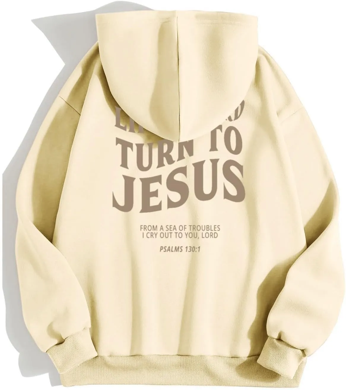 Life Is Hard Trun To Jesus Hoodies For Women Oversized Letter Graphic Y2K Hooded Pullover Tops Bible Verse Hoodie