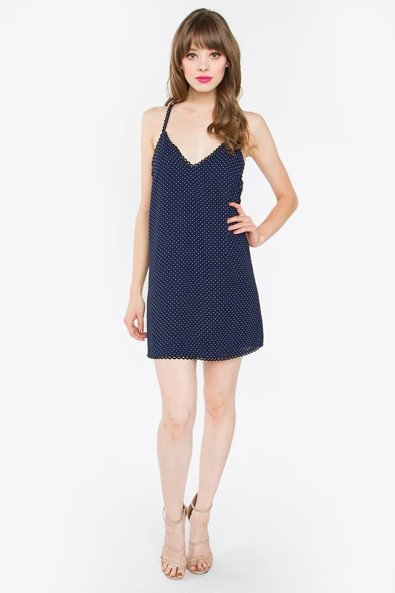 Luisa Polka Dot Slip Dress