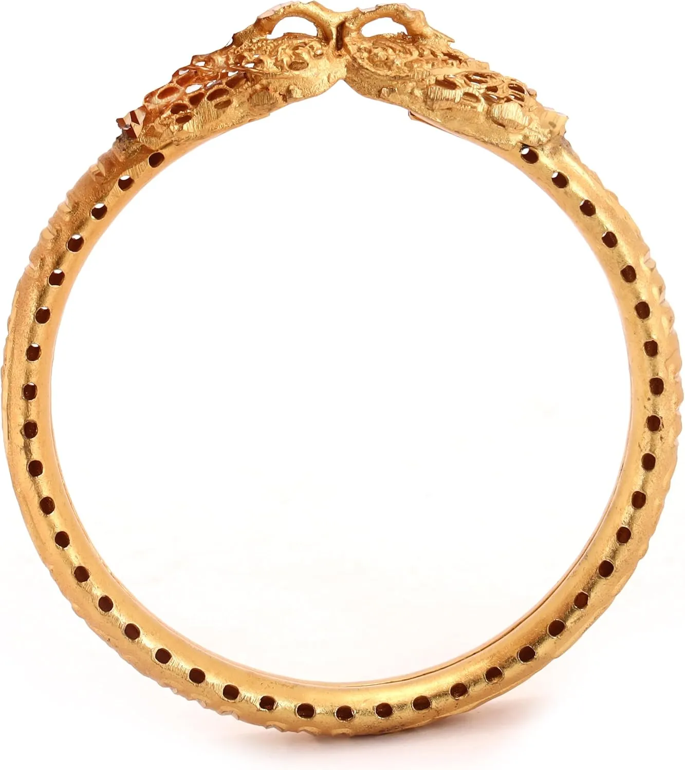 Meenakshi imitation Set of 2 Handmade Gold Plated Hathi Mukh Kangan Bangles Gift For Her Bollywood Designer Jewelry Bangle Bracelets In Gold Tone For Women