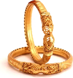 Meenakshi imitation Set of 2 Handmade Gold Plated Hathi Mukh Kangan Bangles Gift For Her Bollywood Designer Jewelry Bangle Bracelets In Gold Tone For Women