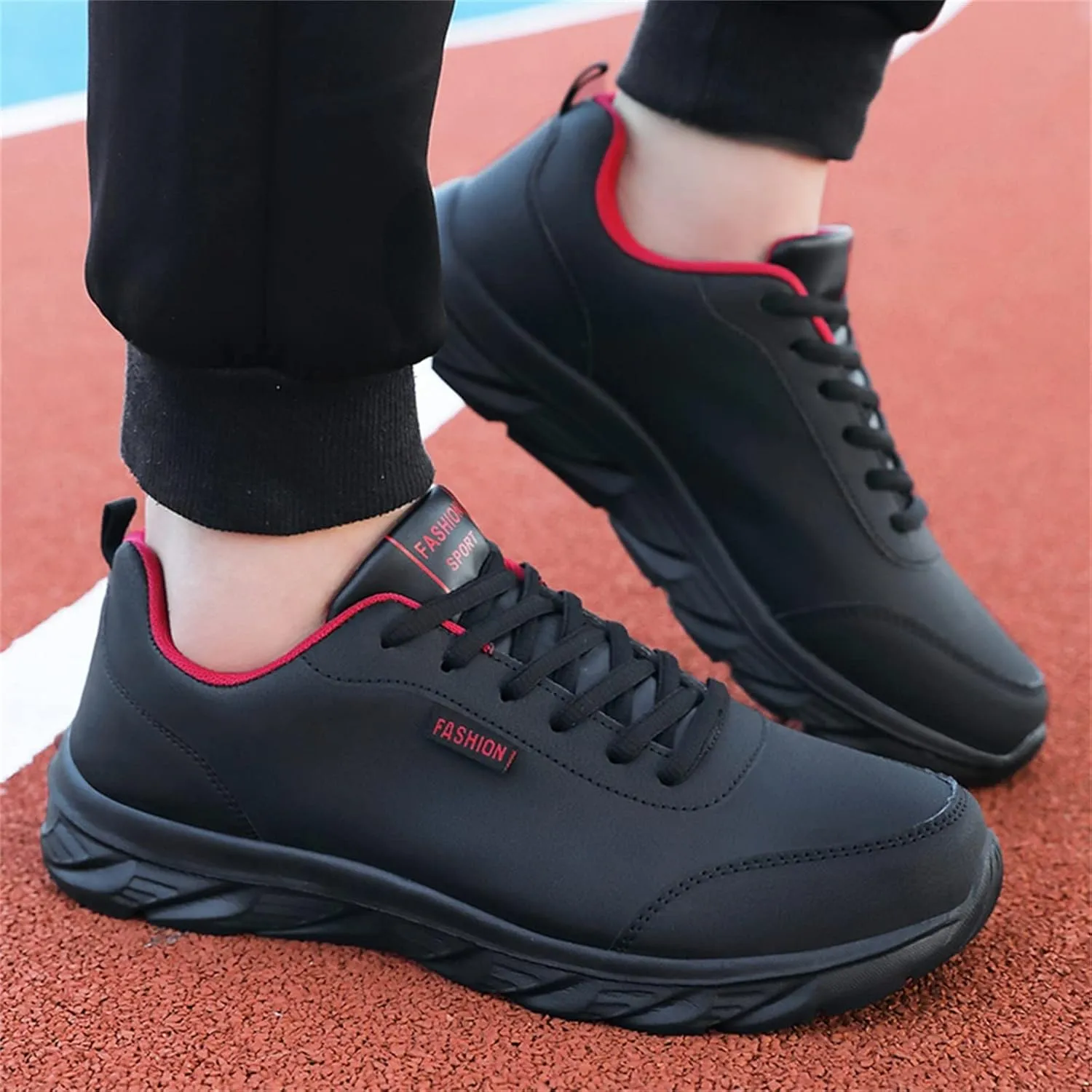 Men Walking Shoes Wide Hiking Shoes Waterproof Outdoor Work Shoes Trails Sneakers Casual Comfortable Trekking Shoes
