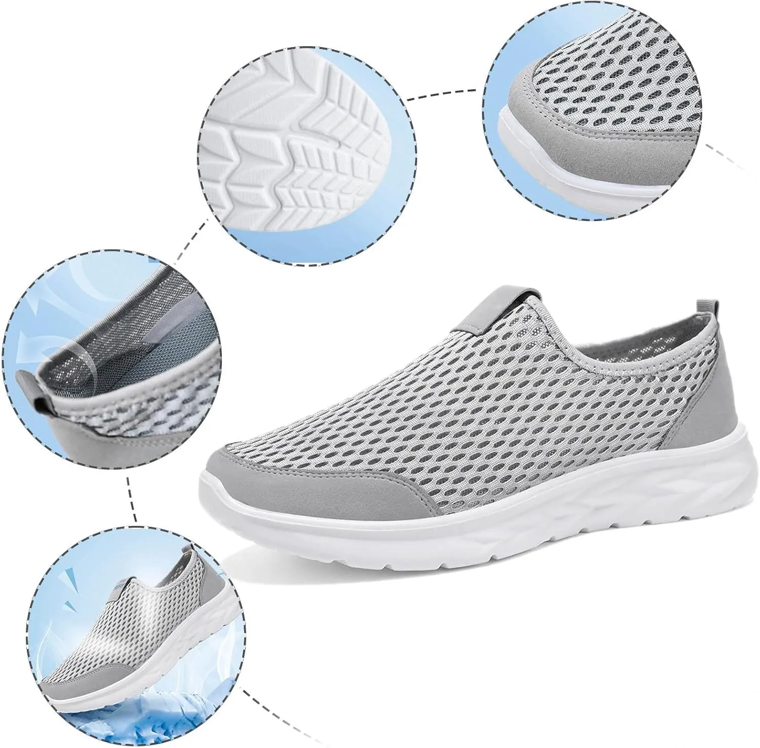 Mens Tennis Shoes Men's Running Shoes Lightweight Breathable Walking Shoes Non Slip Sneakers Mesh Casual Sports Shoes
