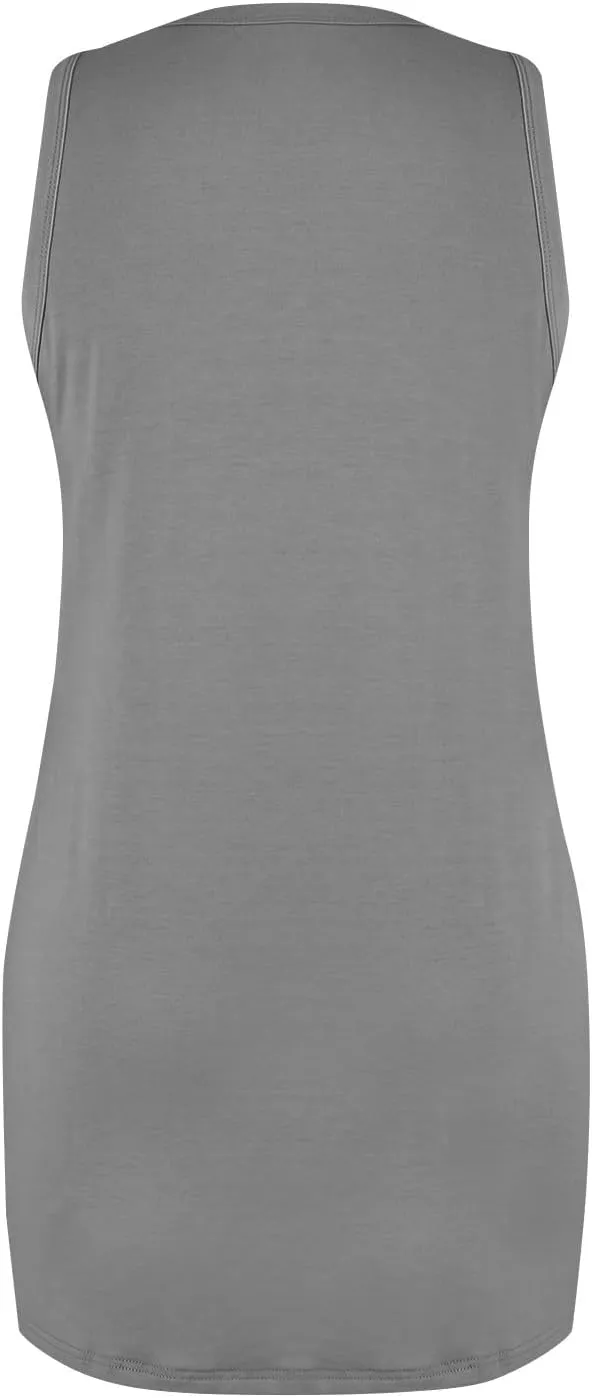 midelxp Tank Dresses for Women 2025 Casual Summer Sleeveless Dress with Pockets Boho Beach Dress Comfy Vacation Mini Sundress