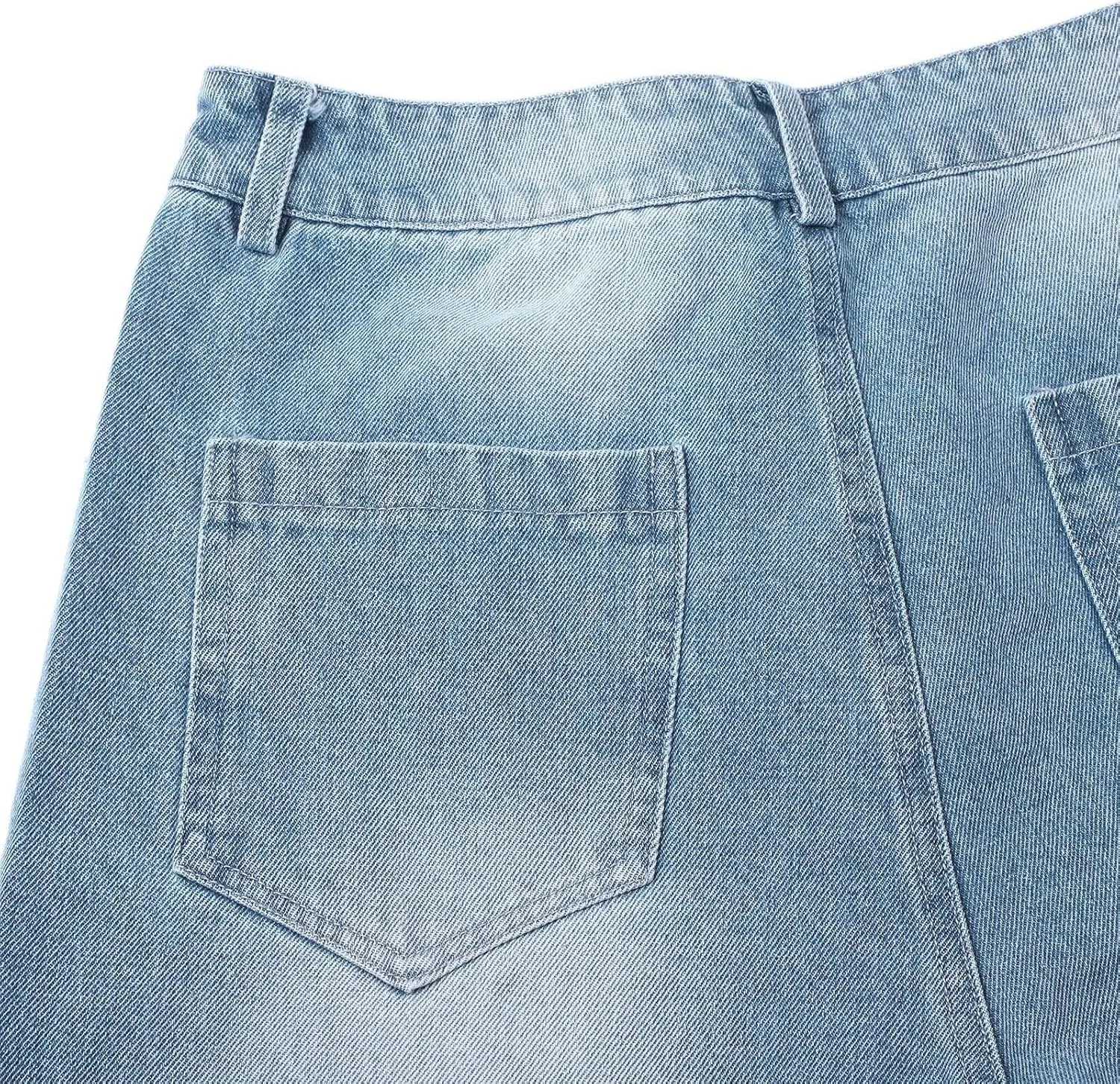 Miyaomn Vintage Barrel Jeans for Women High Waisted Wide Leg Baggy Cropped Harem Pants Y2k Boyfriend Stretch Denim Trousers