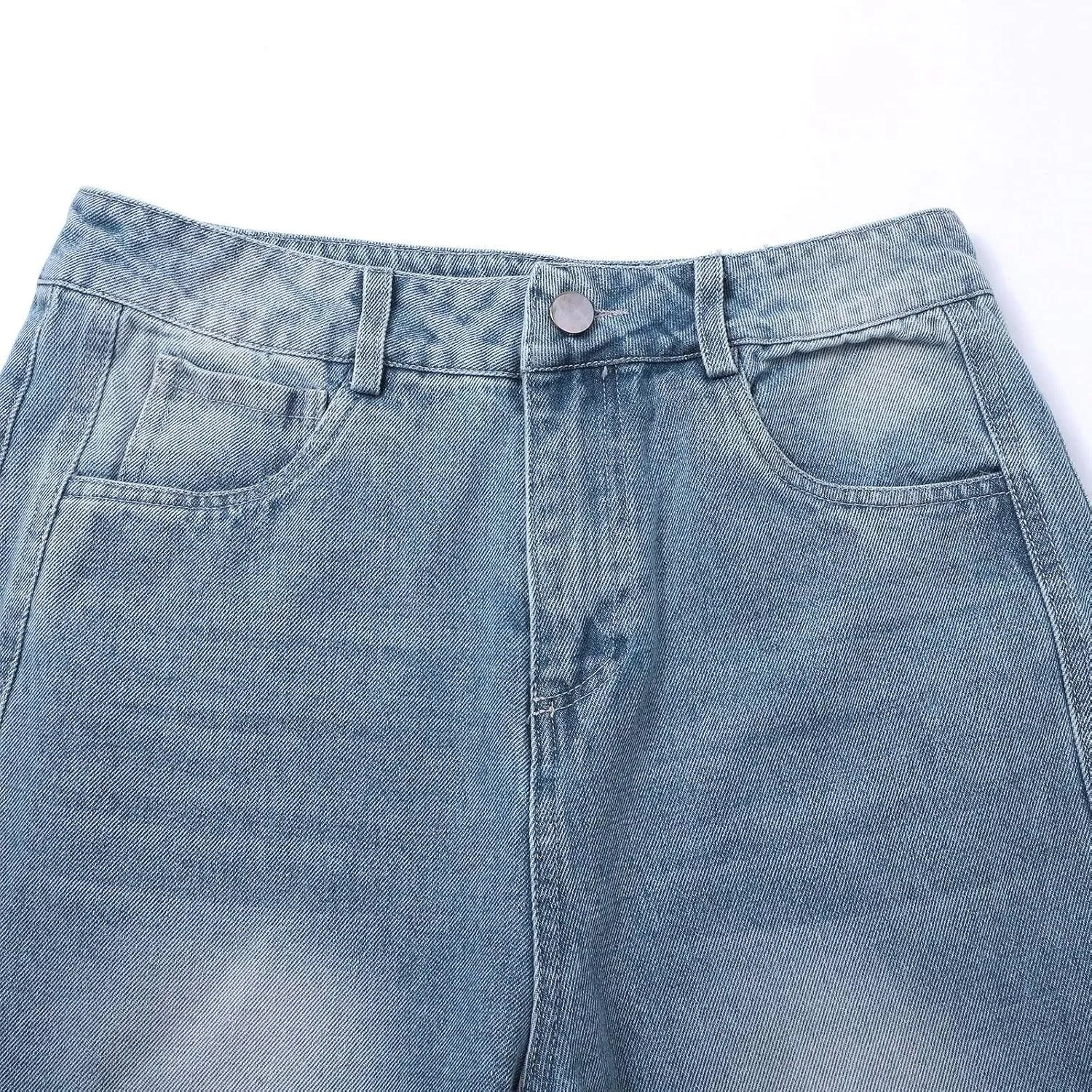 Miyaomn Vintage Barrel Jeans for Women High Waisted Wide Leg Baggy Cropped Harem Pants Y2k Boyfriend Stretch Denim Trousers