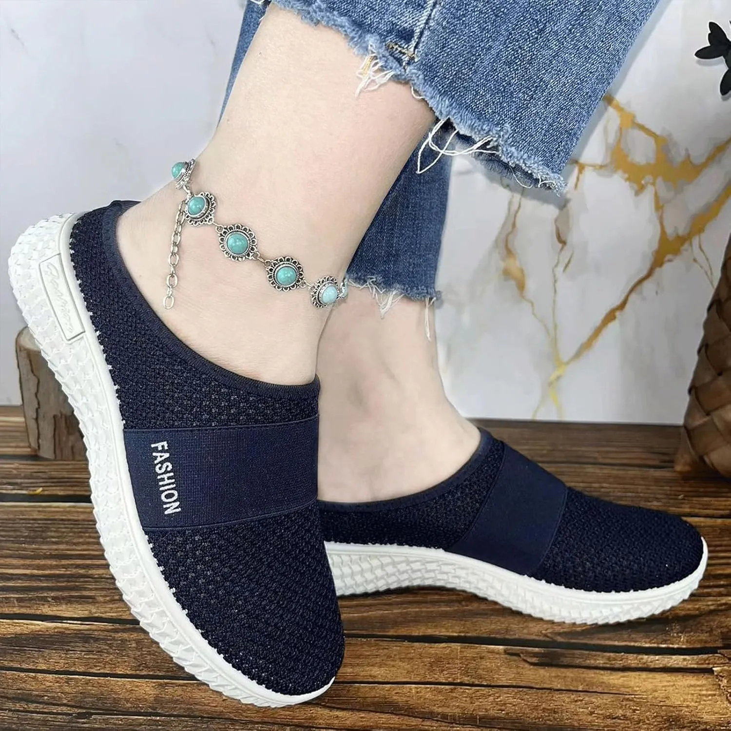 Mules Clogs for Women Diabetic Air-Cushion Slip-On Walking Shoes Lightweight Platform Mesh Mules Sneaker Sandals Orthopedic Slippers Backless Sneakers