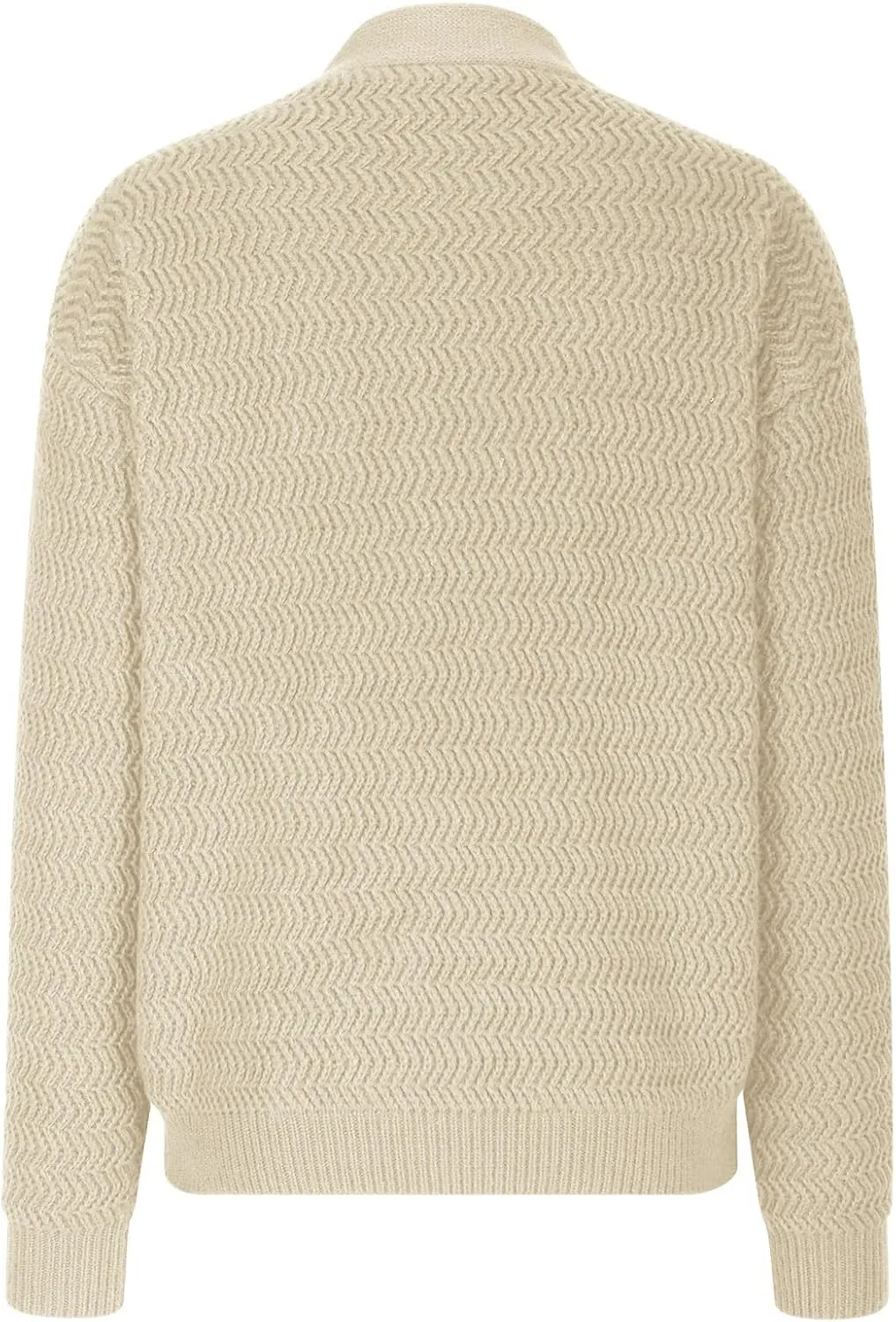 Mzkdieey Women's Chunky Knit Cardigans Sweater 2024 Fashion Casual Open Front Long Sleeve V Neck Button Up Outerwear Coats