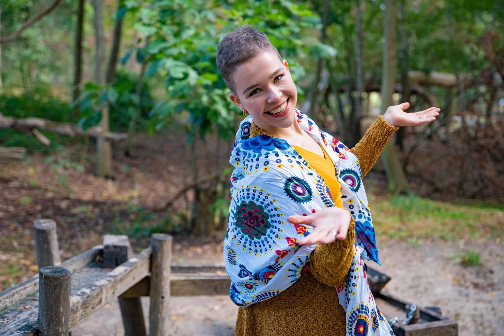 Nature cotton scarf - made with love- galaxy white