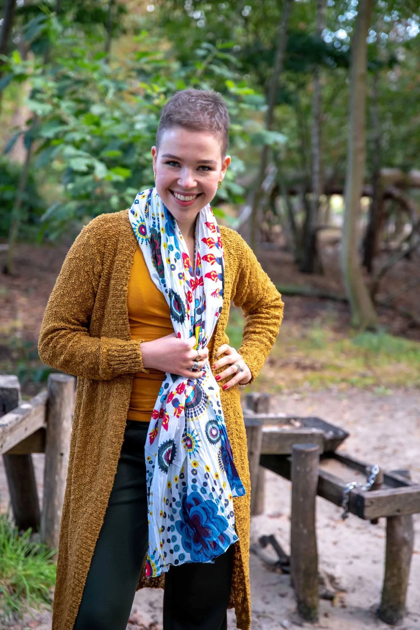 Nature cotton scarf - made with love- galaxy white