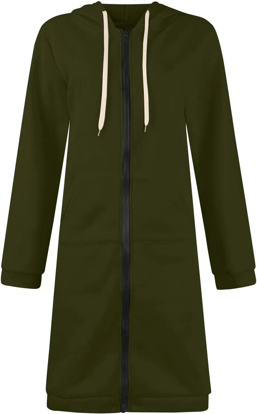 NBXNZWF Women's Zip Up Hoodies 2025 Fall Casual Oversized Fleece Long Tunic Long Sleeve Sweatshirts Jackets With Pockets