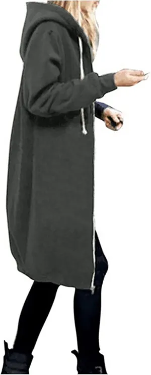 NBXNZWF Womens Zip Up Hoodies Fall Oversize Fleece Jacket Long Sleeve Hooded Lightweight Tunic Sweatshirt With Pockets