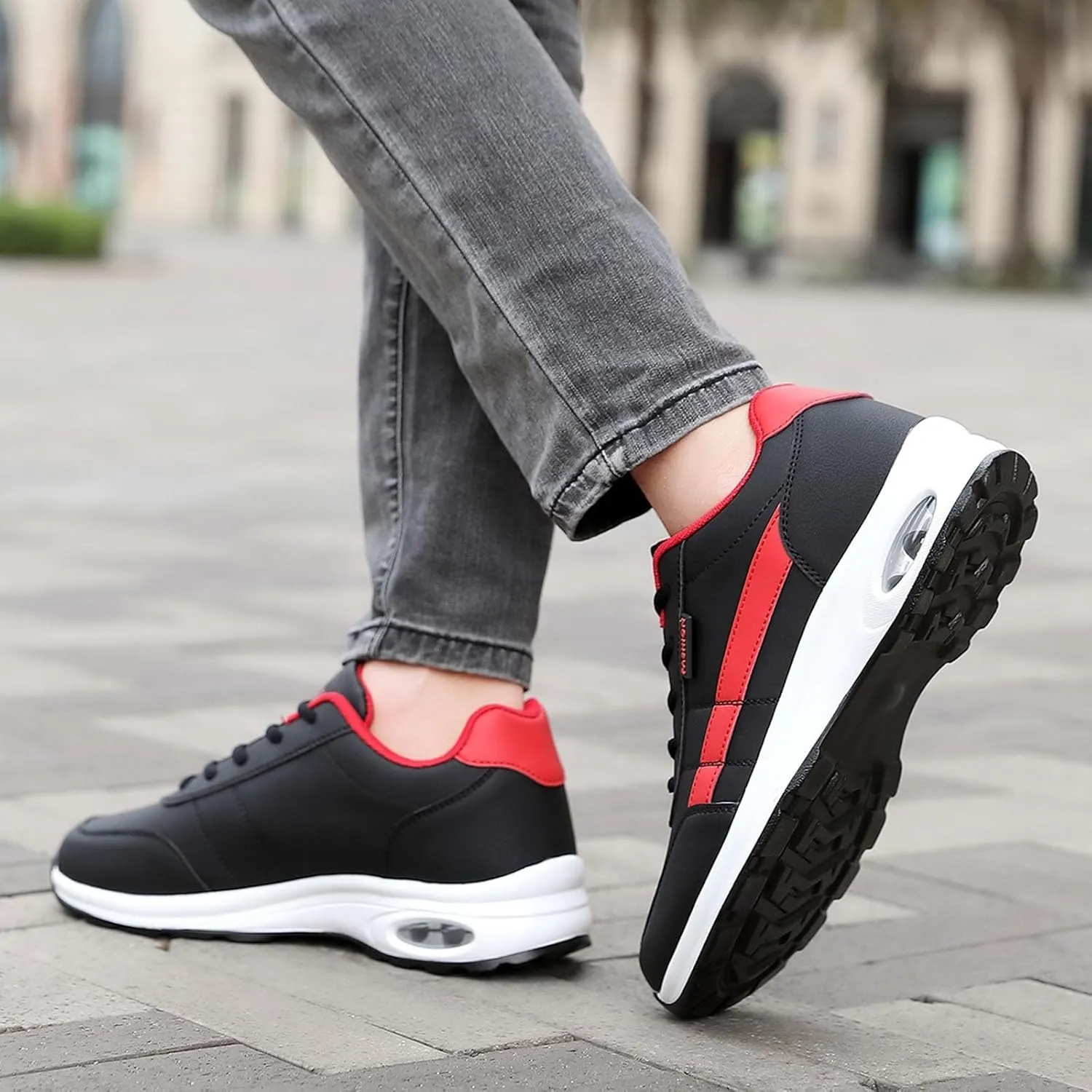 Non Slip Work Sport Shoes for Men Breathable Casual Comfortable Walking Sneaker Lightweight Work Shoes for Men