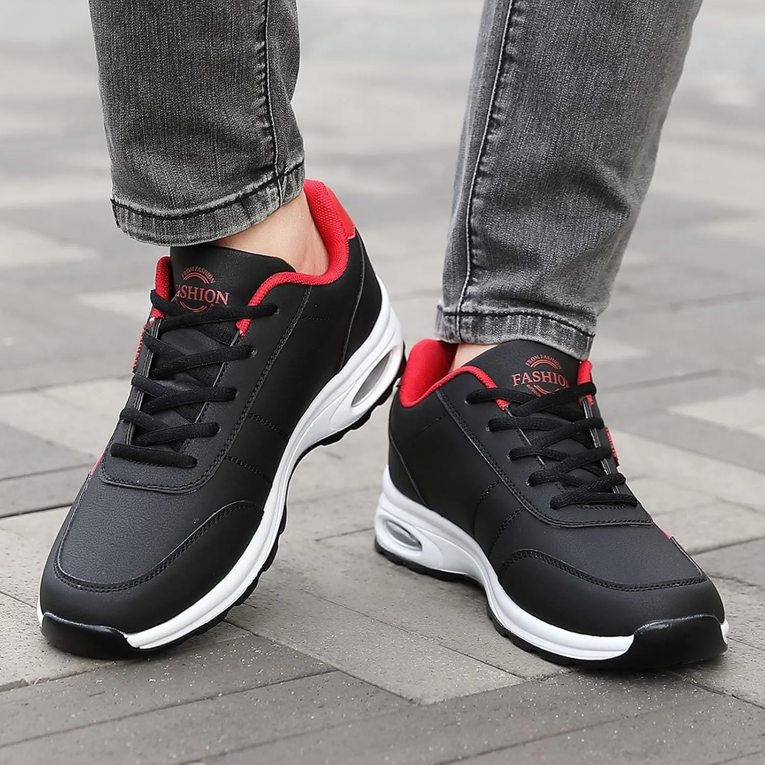 Non Slip Work Sport Shoes for Men Breathable Casual Comfortable Walking Sneaker Lightweight Work Shoes for Men