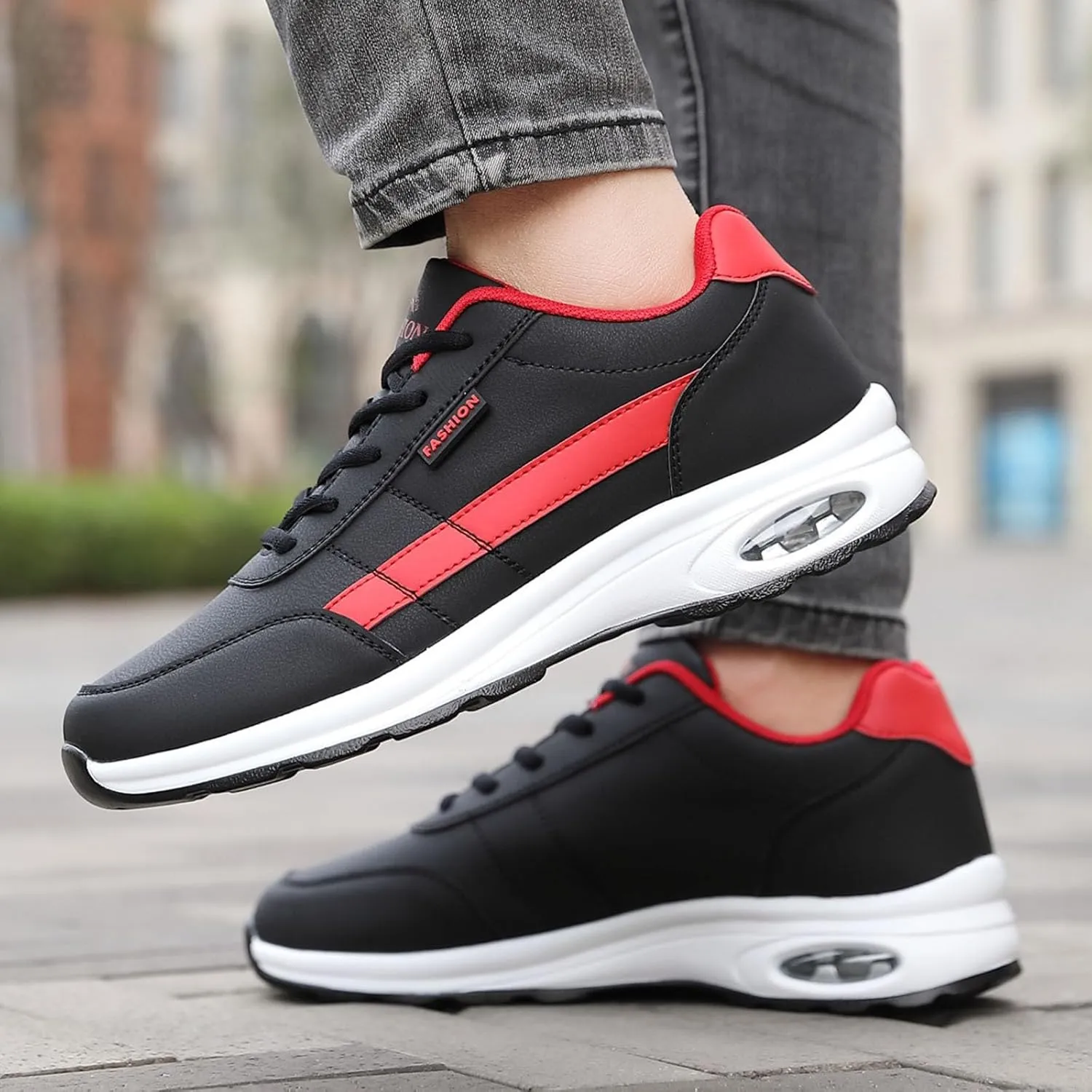 Non Slip Work Sport Shoes for Men Breathable Casual Comfortable Walking Sneaker Lightweight Work Shoes for Men