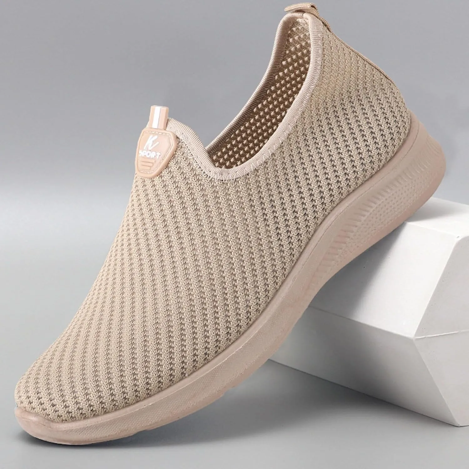 Non Slip Work Sport Shoes for Men Comfortable Breathable Lightweight Tennis Shoe Arch Support Plantar Fasciitis