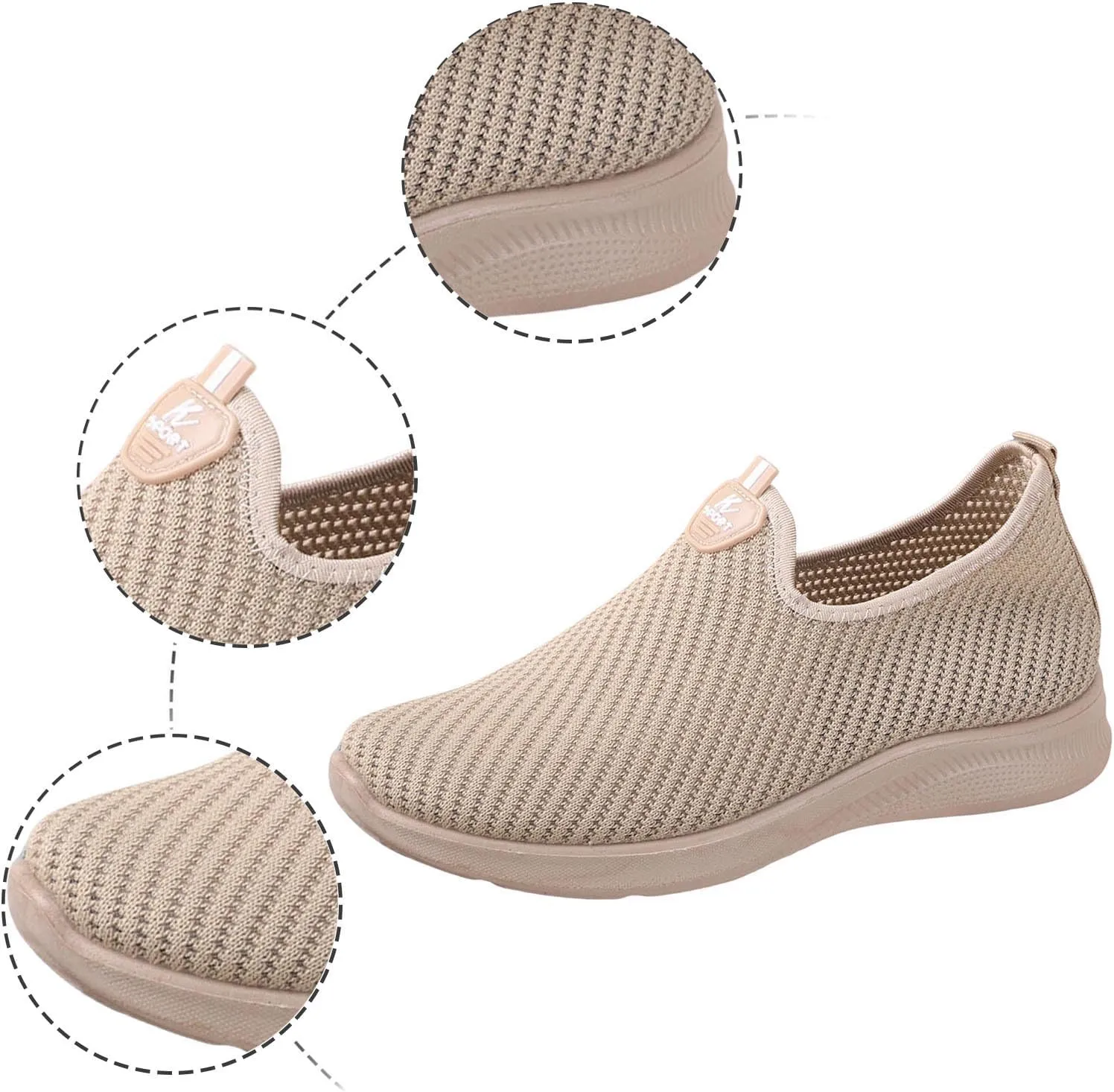 Non Slip Work Sport Shoes for Men Comfortable Breathable Lightweight Tennis Shoe Arch Support Plantar Fasciitis