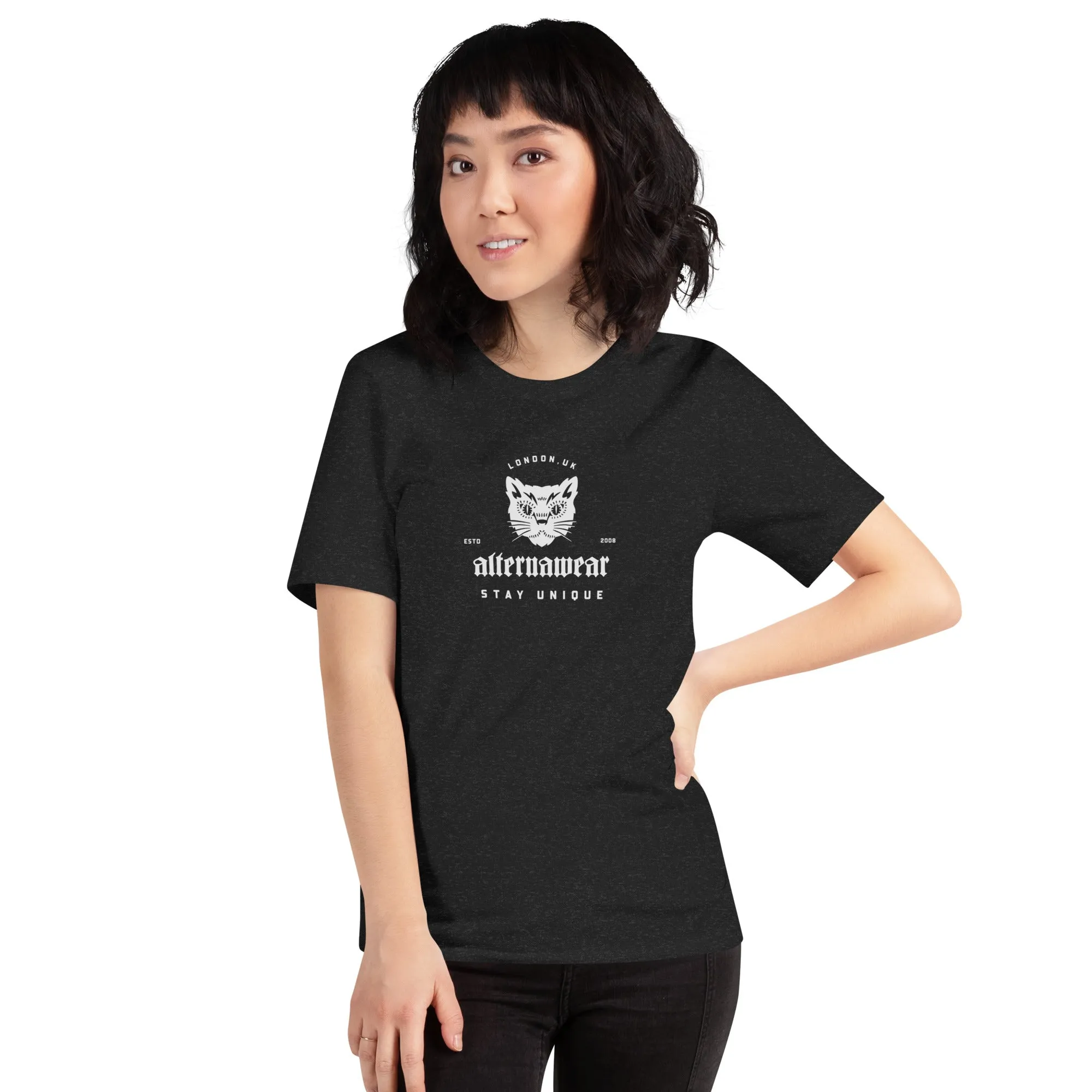 Not Your Cute Cat T-Shirt  Punk Graphic Tee for Wild Souls