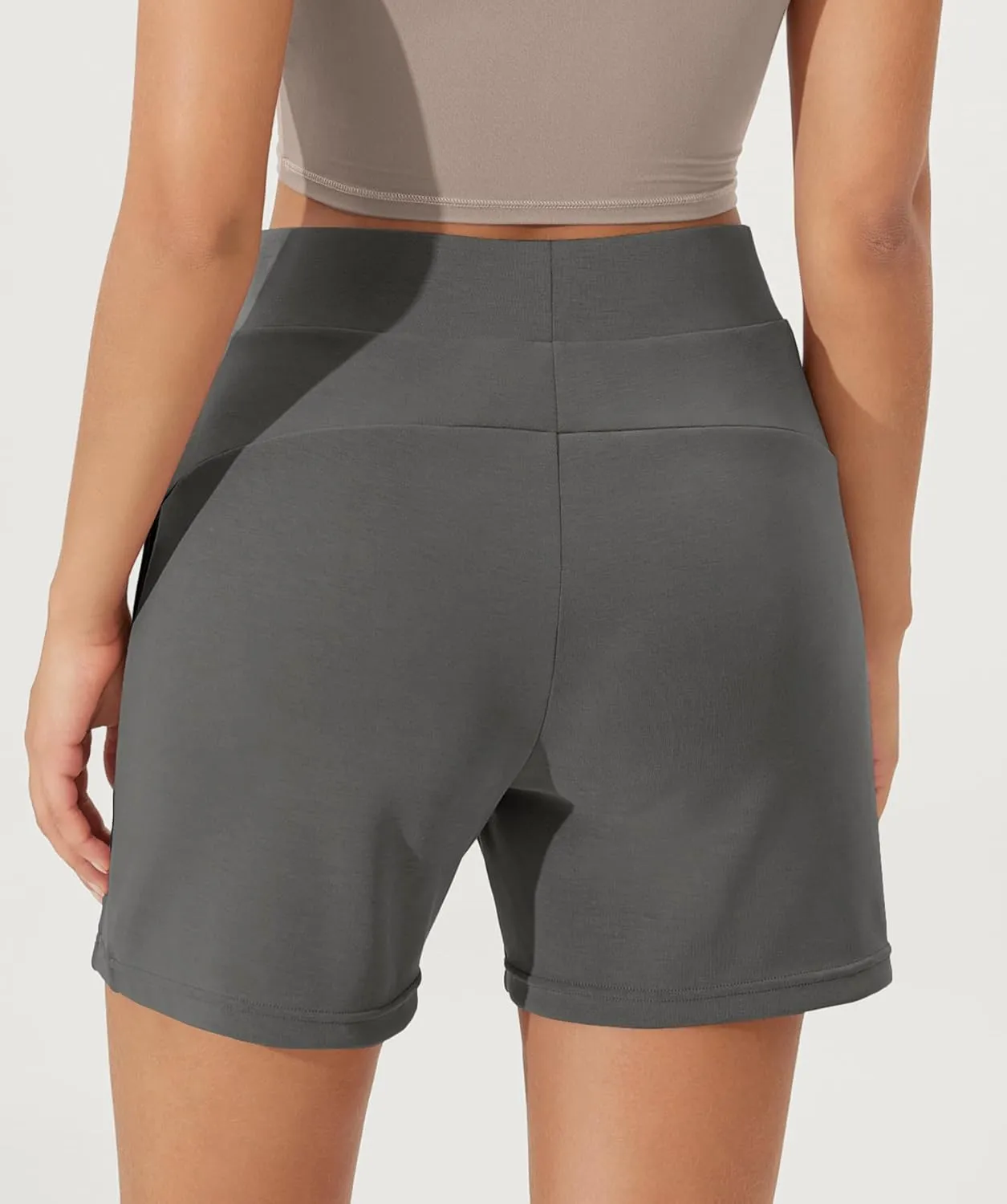ODODOS Women's Modal Soft Casual Shorts with Pockets High Waist Comfy Lounge Shorts- 5" Inseam