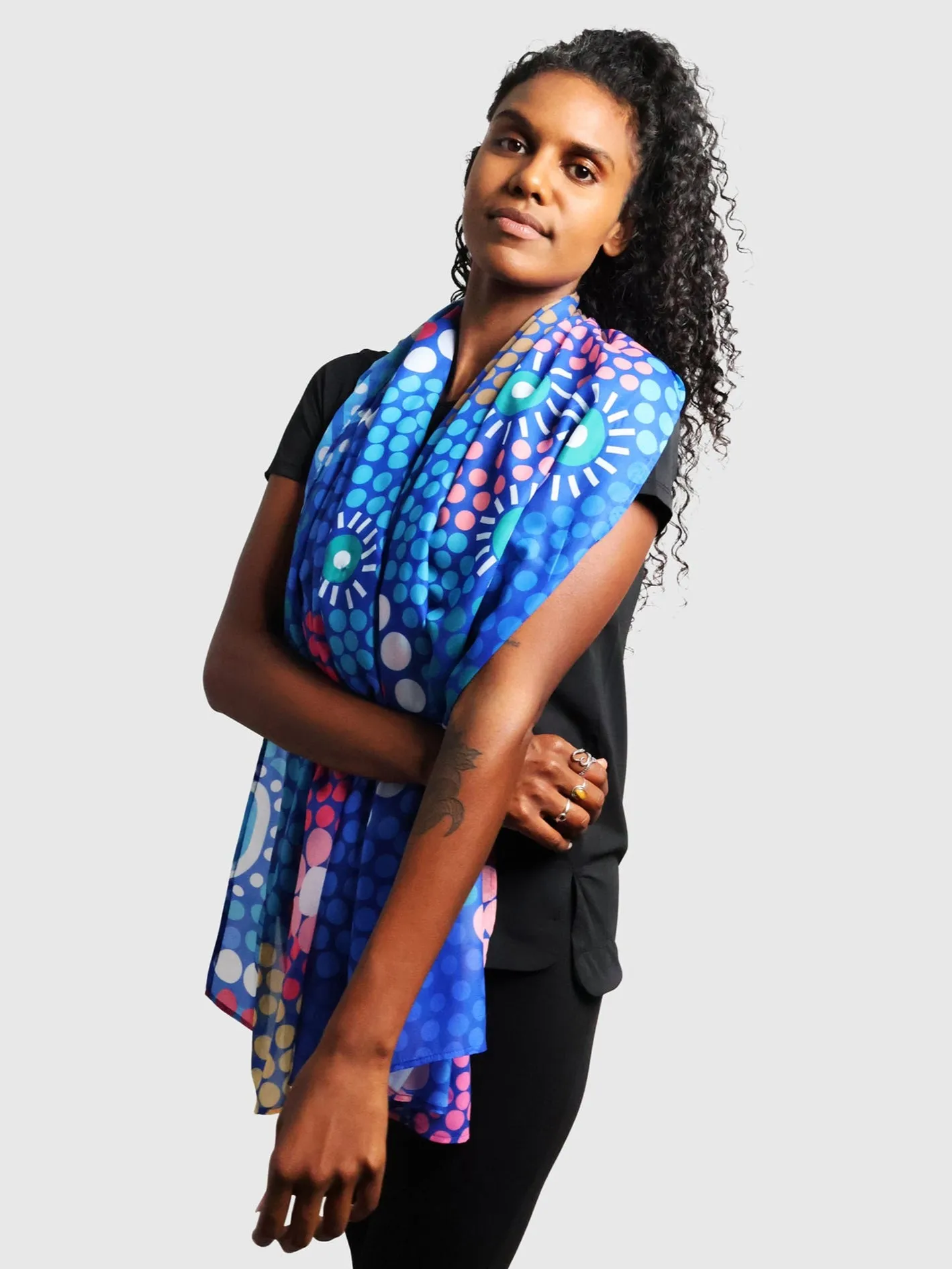 Old Ways Guiding New Paths - NAIDOC 2025 Chiffon Scarf