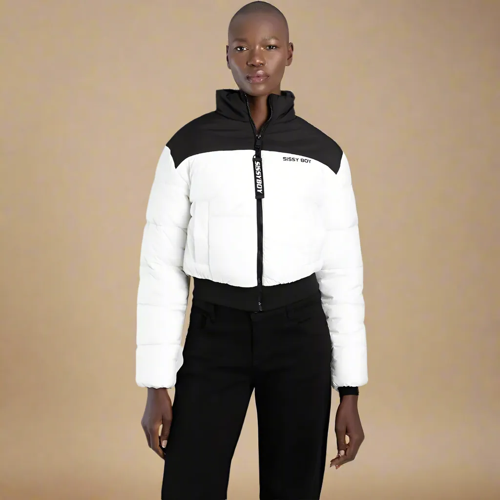 On My Way - Black/White Puffer Jacket With Branding